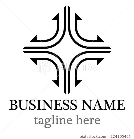 Stylish arrows line graphic design Stylish arrows line graphic design 124105405