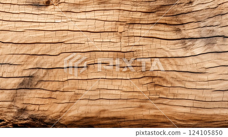 Dry and cracked wooden board texture 124105850