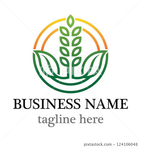 Wheat logo template vector icon design Wheat logo template vector icon design 124106048