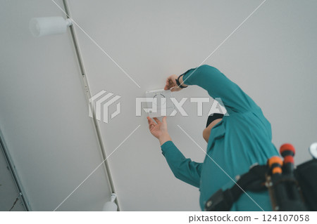 Electrician LAN construction 124107058