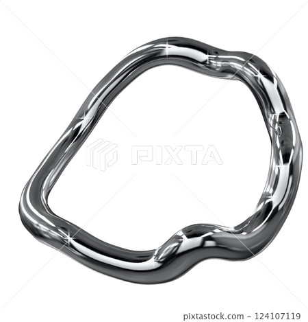 Metallic chrome 3D illustration Metallic chrome 3D illustration 124107119