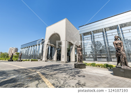 Fukuoka City Museum on a clear day in Fukuoka City, Fukuoka Prefecture 124107193
