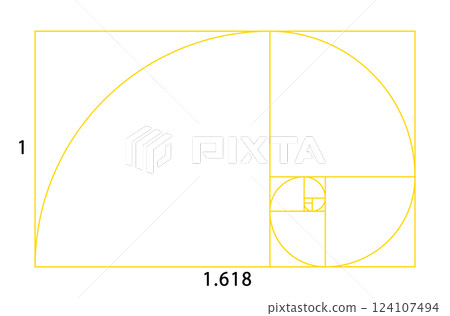 Golden Ratio Spiral 124107494