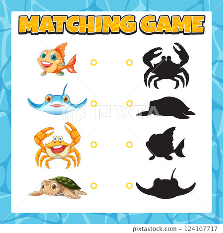 Sea Creature Matching Game for Kids Sea Creature Matching Game for Kids 124107717