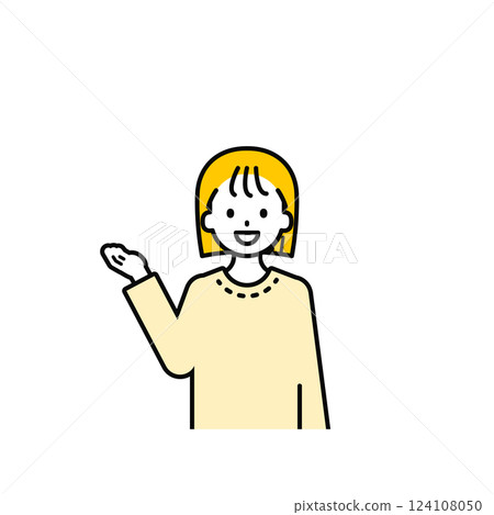 Upper body pose_simple casual clothes girl 17 124108050