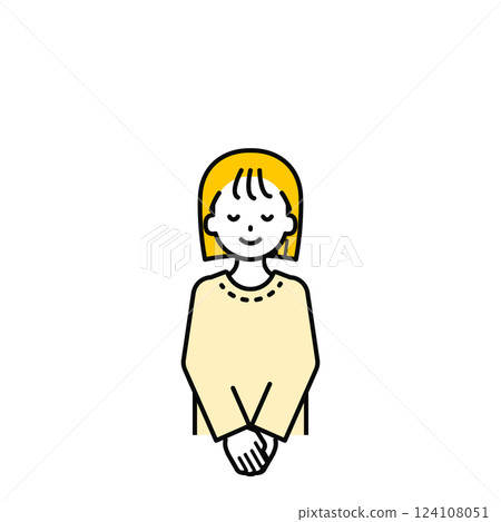 Upper body pose_simple casual clothes girl 18 124108051