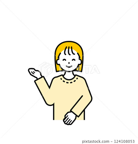 Upper body pose_simple casual clothes girl 20 124108053