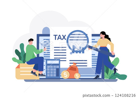 Auditor Illustration concept on white background 124108216