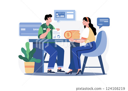 Credit Counselor Illustration concept on white background 124108219
