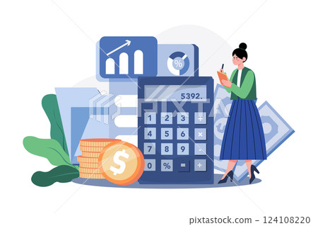 Finance Accounting Illustration concept on white background 124108220