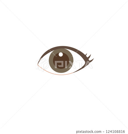 Illustration of a single eyelid 124108816