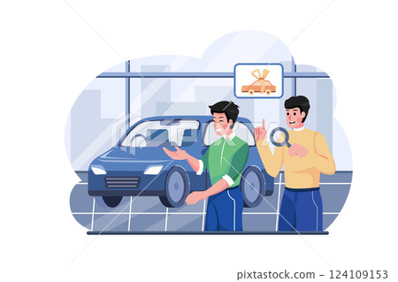 Buyer Choosing Automobile In Store 124109153