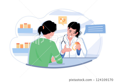Female Doctor Explaining Medication Female Doctor Explaining Medication 124109170