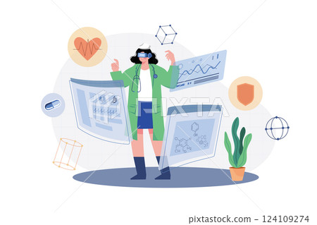 Doctor Is Studying Medicine Using VR 124109274