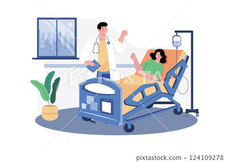 Doctor Treating A Female Patient 124109278