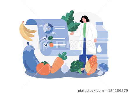 Female Nutritionist Doctor Gives Notes 124109279