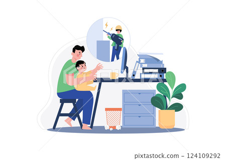Work From Home Distraction 124109292