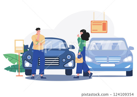 Buyer Choosing Automobile In Store 124109354