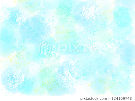 Watercolor, cool water pattern, background, blue 124109748