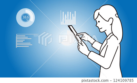 Business woman using tablet Business woman using tablet 124109785