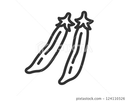 豌豆圖示插圖(線描) 豌豆圖示插圖(線描) 124110326