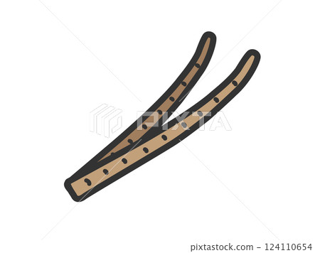 牛蒡圖示插圖(線條描彩色) 牛蒡圖示插圖(線條描彩色) 124110654