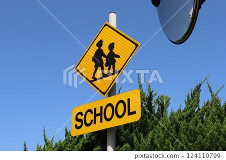 American road sign 124110799