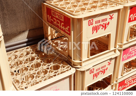 Stacked beer crates Stacked beer crates 124110800