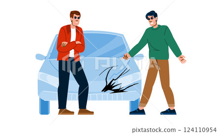accident parking problem vector 124110954