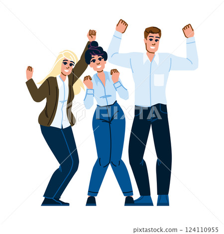engagement overjoyed employee vector 124110955