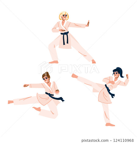 defense karate woman vector defense karate woman vector 124110968