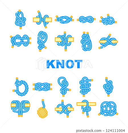 nautical knot marine ship icons set vector 124111004