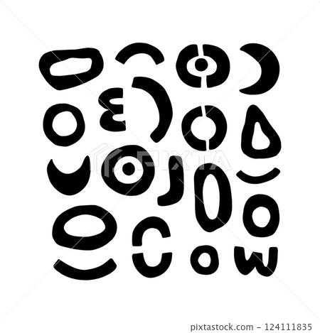 Abstract geometric figures circle illustration 124111835