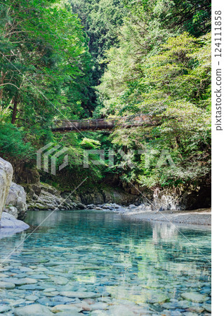 <長野>阿特拉溪谷的美麗風景與吊橋 124111858