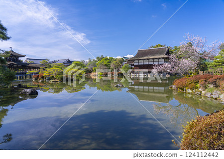 京都平安神宮花園松美館和梅花 124112442