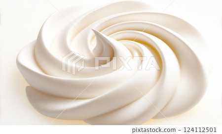 Swirling white cream. 124112501