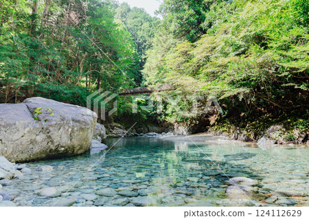 <Nagano> Beautiful scenery and suspension bridge at Atera Valley 124112629