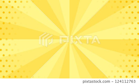 旭日和點狀圖案背景、星爆、光線、集中線 124112763