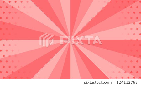 Sunburst and dot pattern background, starburst, light rays, concentrated lines 124112765