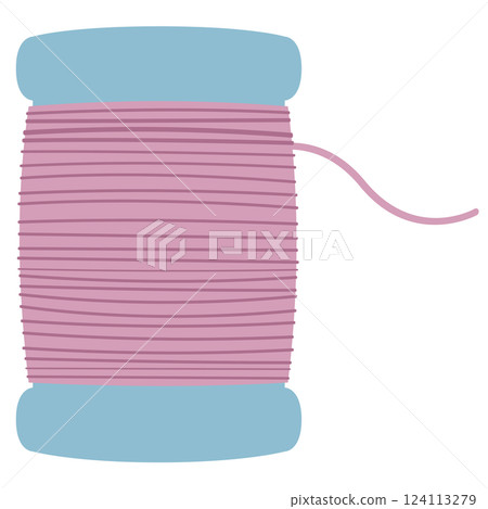 Illustration of thread used for sewing 124113279