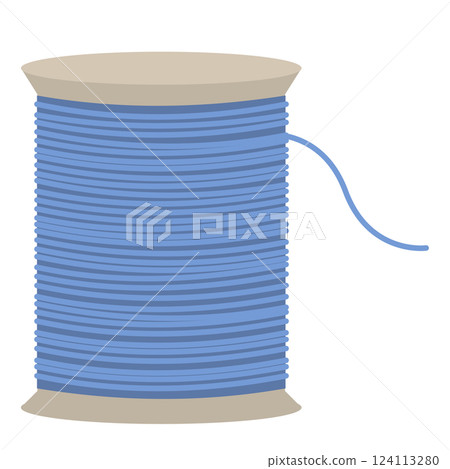 Illustration of thread used for sewing 124113280