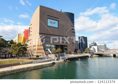 Fukuoka Prefecture, Kitakyushu City, Kokura, Murasaki River, overlooking Riverwalk Kitakyushu Fukuoka Prefecture, Kitakyushu City, Kokura, Murasaki River, overlooking Riverwalk Kitakyushu 124113374