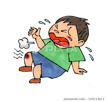 Injured boy 124113611