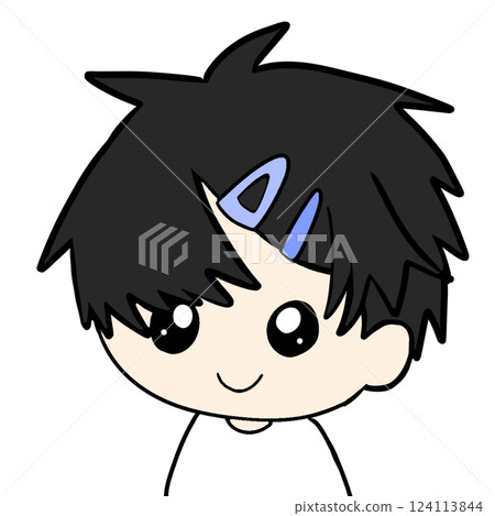 簡單的髮夾，髮夾，男孩，人物，插圖 124113844