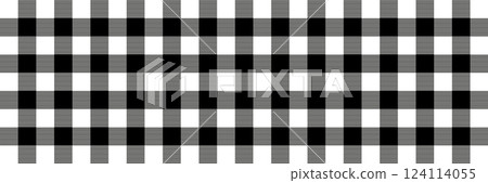 Seamless black and white checkered pattern with thin horizontal lines Seamless black and white checkered pattern with thin horizontal lines 124114055