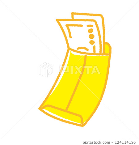 信封中的秘密儲蓄的插圖材料 信封中的秘密儲蓄的插圖材料 124114156
