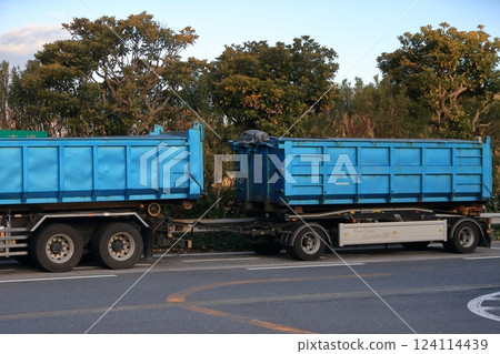 Double connected truck image Double connected truck image 124114439