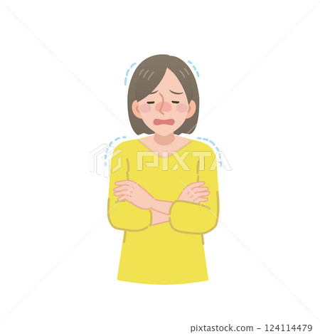 Shivering woman Shivering woman 124114479