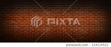 Brick wall background texture. Brick wall, grunge with light and shadow. 124114522