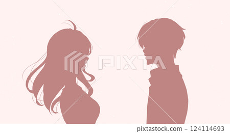 男人和女人面對面 - 影子藝術 男人和女人面對面 - 影子藝術 124114693